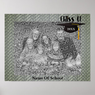 Poster Boné E Quadro De Graduação De Tassel Adicionam Sua
