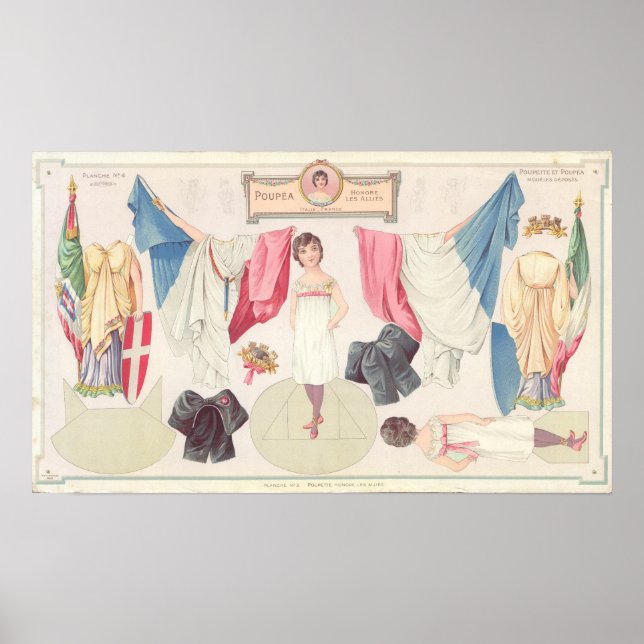 Poster Boneca de papel Vintage (Frente)