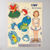 Boneca de papel Vintage