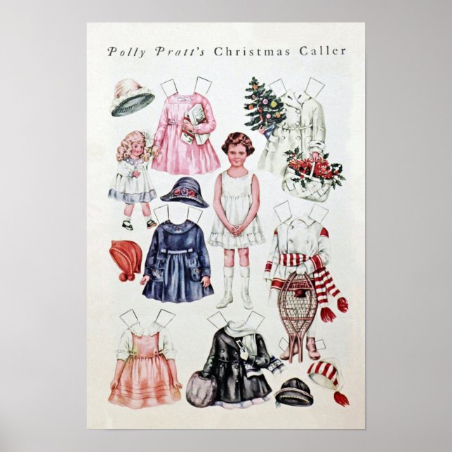 Poster Boneca de papel Vintage (Frente)