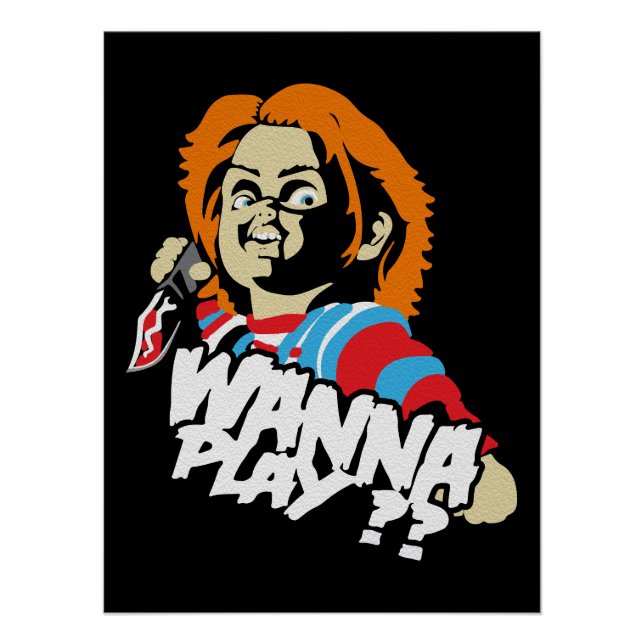 Pôster Boneca Escura e Assustadora Quer Brincar??!! (Frente)