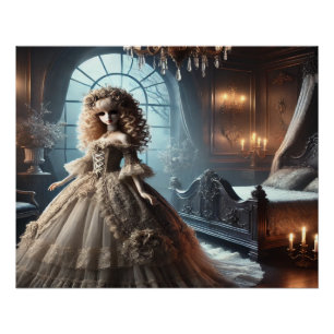 Pôster Boneca Gótica Vitoriana – Elegância Sombria