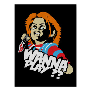 Pôster Boneca Negra Assustadora Quer Jogar??!!