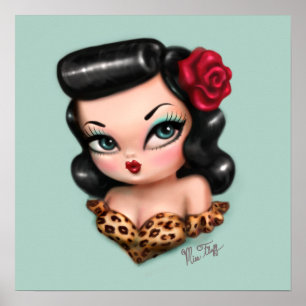 Poster Boneca Rockabilly