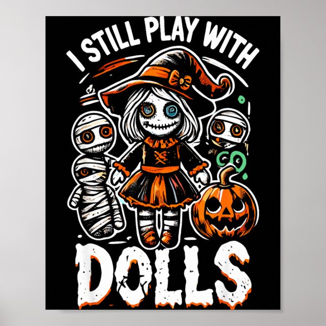 Poster Boneca voduca assustadora de halloween para fãs de (Frente)