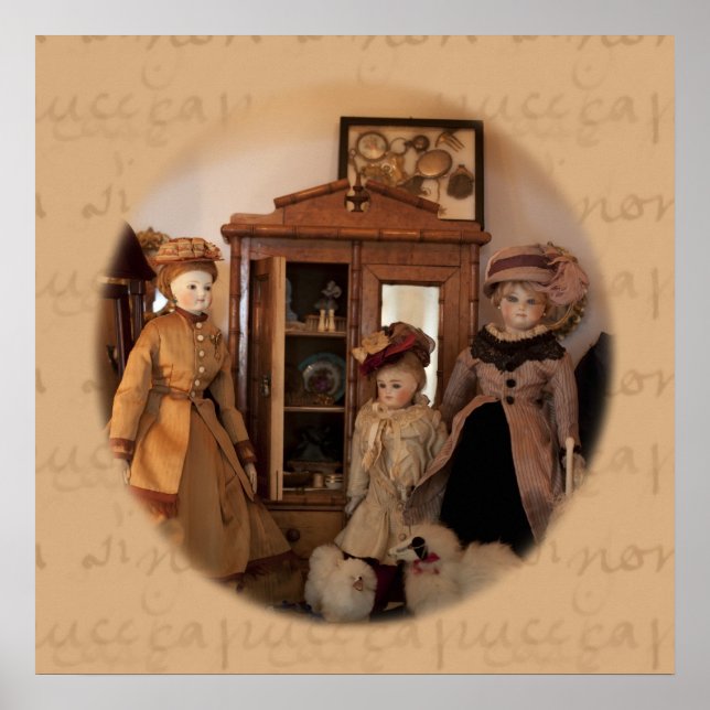 Poster Bonecas de Moda para Compras (Frente)