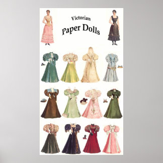 Pôster Bonecas de papel Vintage, 2 de 2