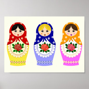 Pôster Bonecas russas matryoshka