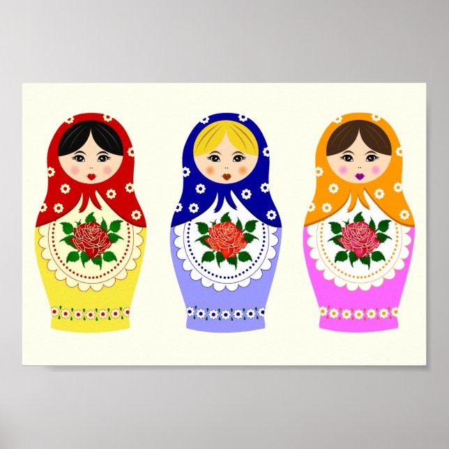 Pôster Bonecas russas matryoshka (Frente)
