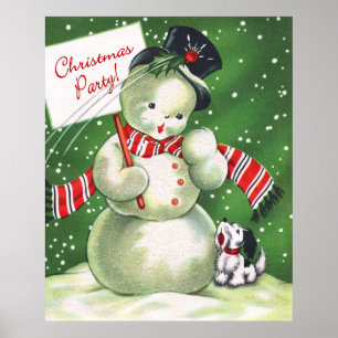 Pôster Boneco de neve com cão