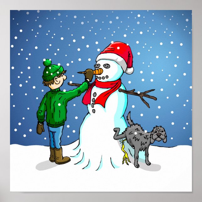Poster Boneco de Neve de Natal (Frente)