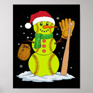 Poster Boneco de Neve de Natal Softbyll Pitcher Meninos A