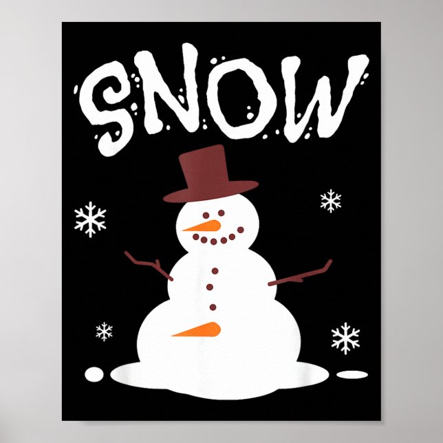 Poster Boneco de Neve Divertido e Casal de Soprador de Ne (Frente)
