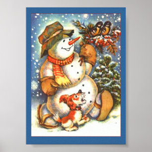 Poster Boneco de neve do feriado