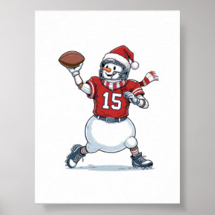 Poster Boneco de Neve Jogador de Futebol Natal 2026 Feria