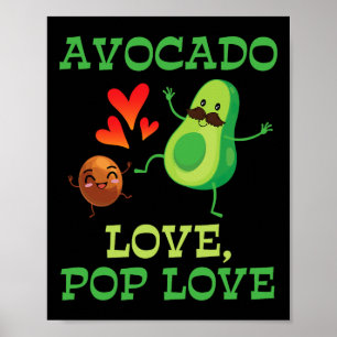 Poster Bonita Avocados Dançando Juntos Avocado Love Pop L