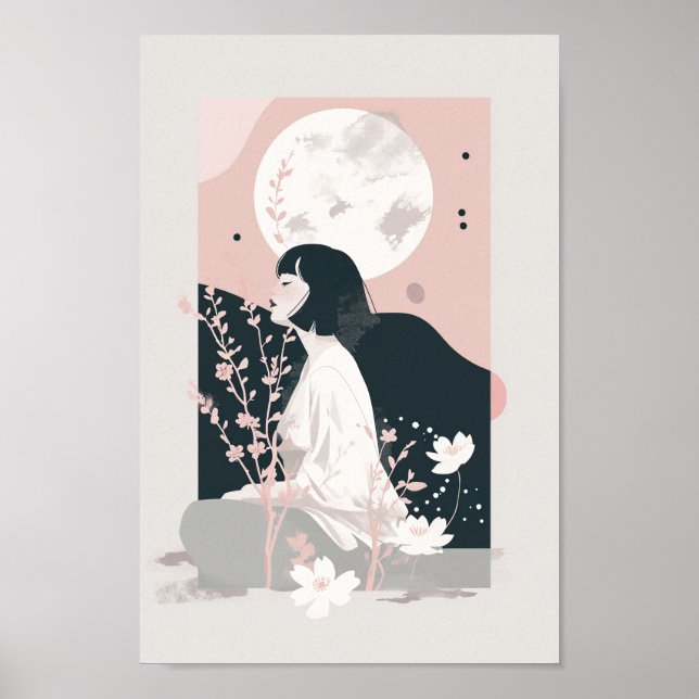 Poster Bonita Boho Mulher (Frente)