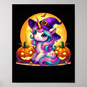 Poster Bonita Bruxa de Feiticeira de Abóbora Meninas de F