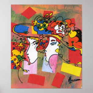 Poster Bonita cor-de-água amarela laranja vermelha que m