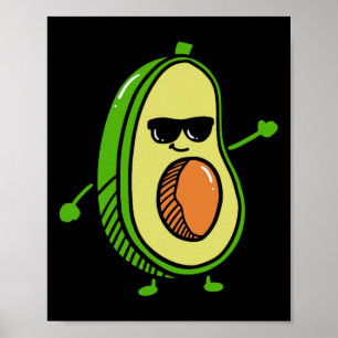 Poster Bonita dança Avocado - Gráficos Guacamole Avocado