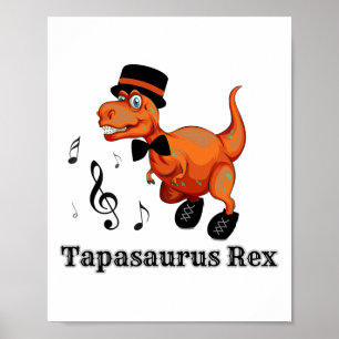Poster Bonita Dança De Dança De Dinossauro - Tapassauro