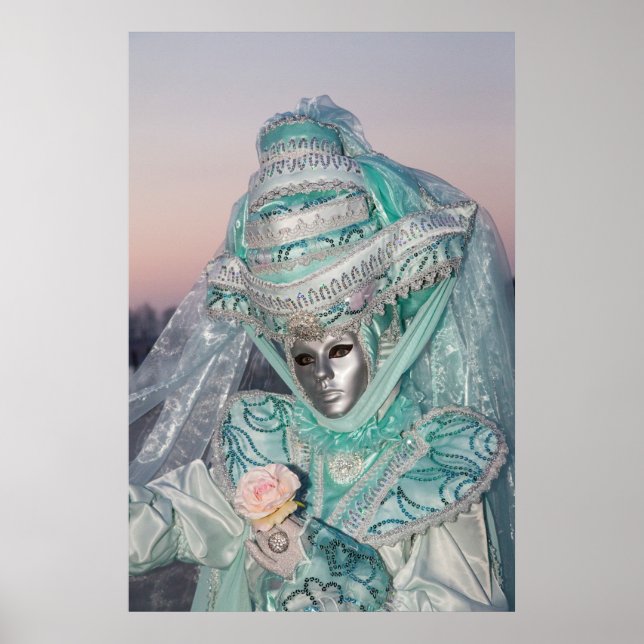 Pôster Bonita fantasia de carnaval, Veneza (Frente)