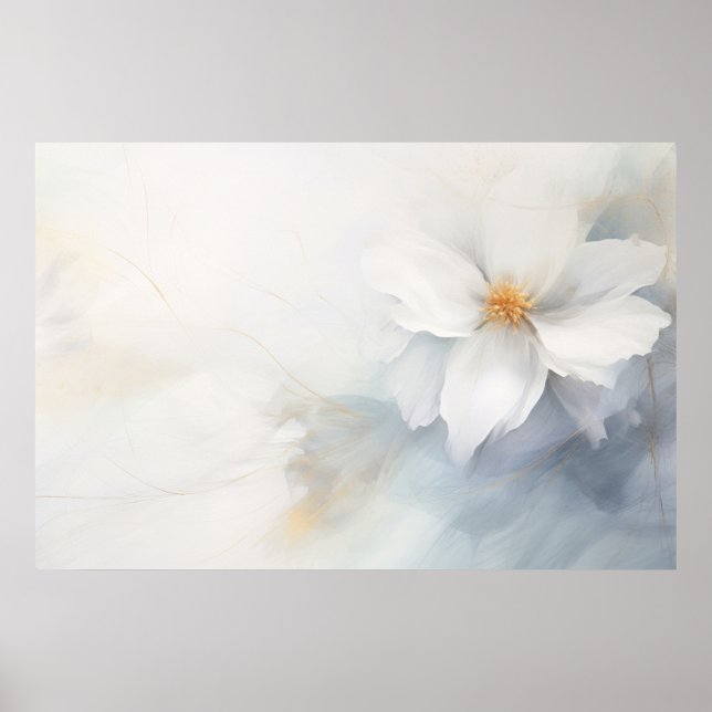 Poster Bonita flor de abstrato (Frente)