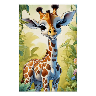 Pôster Bonita Girafa Poster