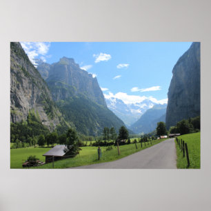 Poster Bonita Lauterbrunnen Valley, Suiça