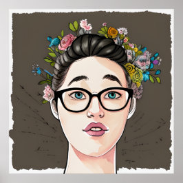 Poster Bonita Menina Nerdy