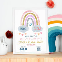 Bonita Pequena Arco-Íris Sexo Revelação Festa Bem-