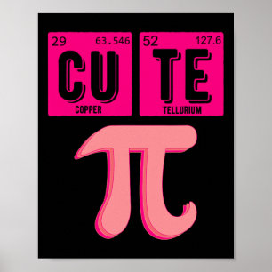 Poster Bonita Pie Day Cutie Matemática Mesa Pink Mat Peri