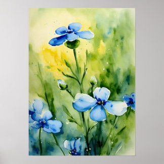 Poster Bonita pintura de água para decoração de paredes