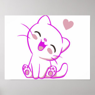 Poster BONITA RINHA DE FUchsia KITTEN