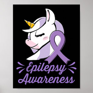 Poster Bonita Semelhança de Epilepsia do Unicórnio Mulher