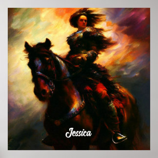 Poster Bonita Valquíria em Horseback
