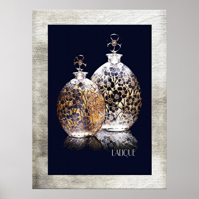 Poster Bonitas Garrafas de Perfume Lalique (Frente)