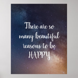 Poster BONITAS RAZÕES PARA SER FELIZ - Citação do Céu