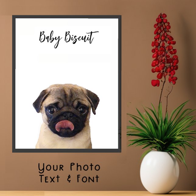 Pôster Bonitinho Cute Biscoito Pug Poster (Criador carregado)