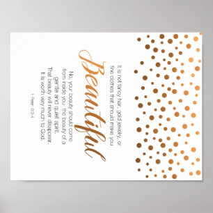 Poster Bonito, 1 verso da escritura de Peter 3