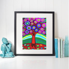 Poster Bonito Arte Quimológica Colorida