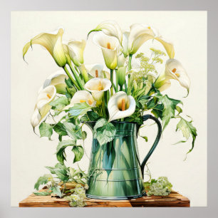 Poster Bonito Blooming Calla Lily Flowers
