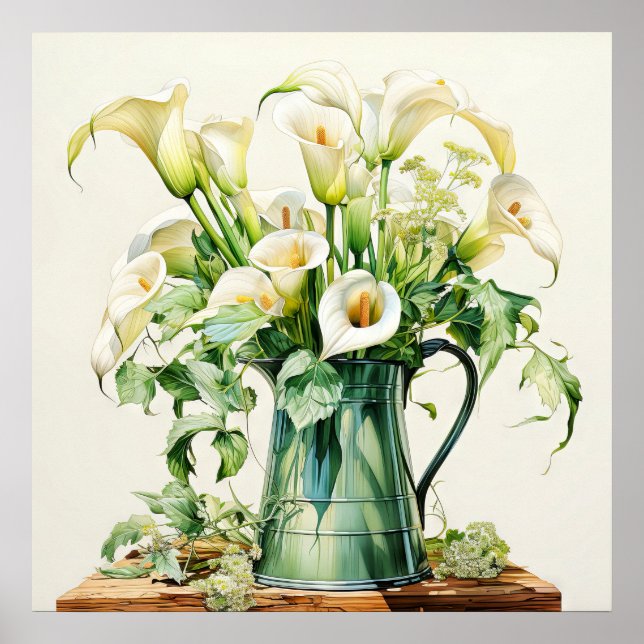 Poster Bonito Blooming Calla Lily Flowers (Frente)