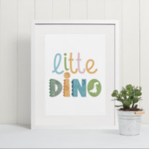 Bonito Boho Pequeno Dinossauro Texto Arte de Muro