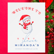 Bonito bonitinho de neve bem-vindo ao Chá de frald