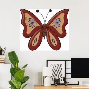 Poster Bonito Brown Butterly
