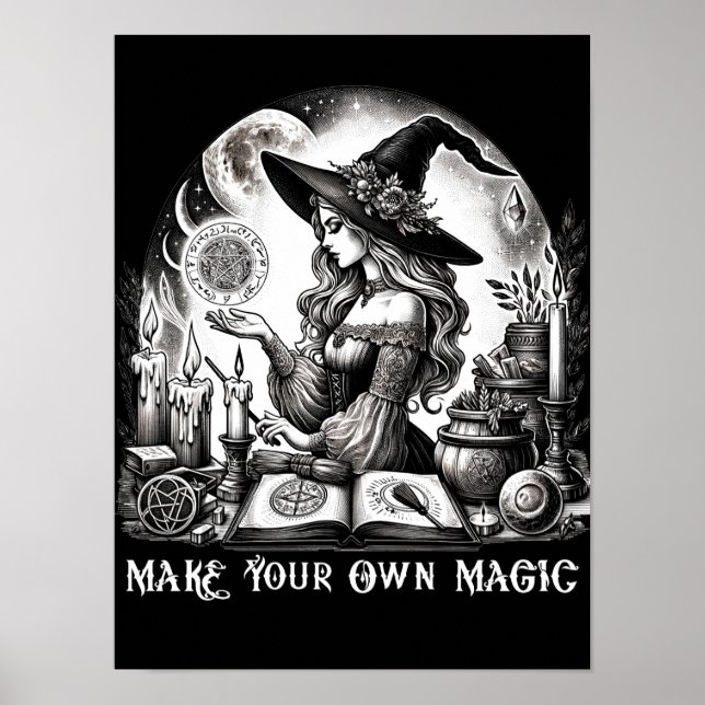 Poster Bonito Bruxa Apothecary faz sua própria magia (Frente)