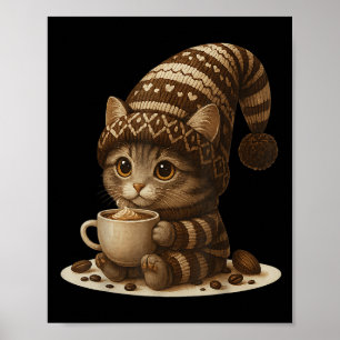 Poster Bonito Chocolate Quente Coz Inverno Café de Cacau