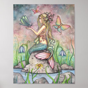 Poster bonito da sereia por Molly Harrison
