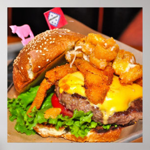 Poster bonito do cheeseburger